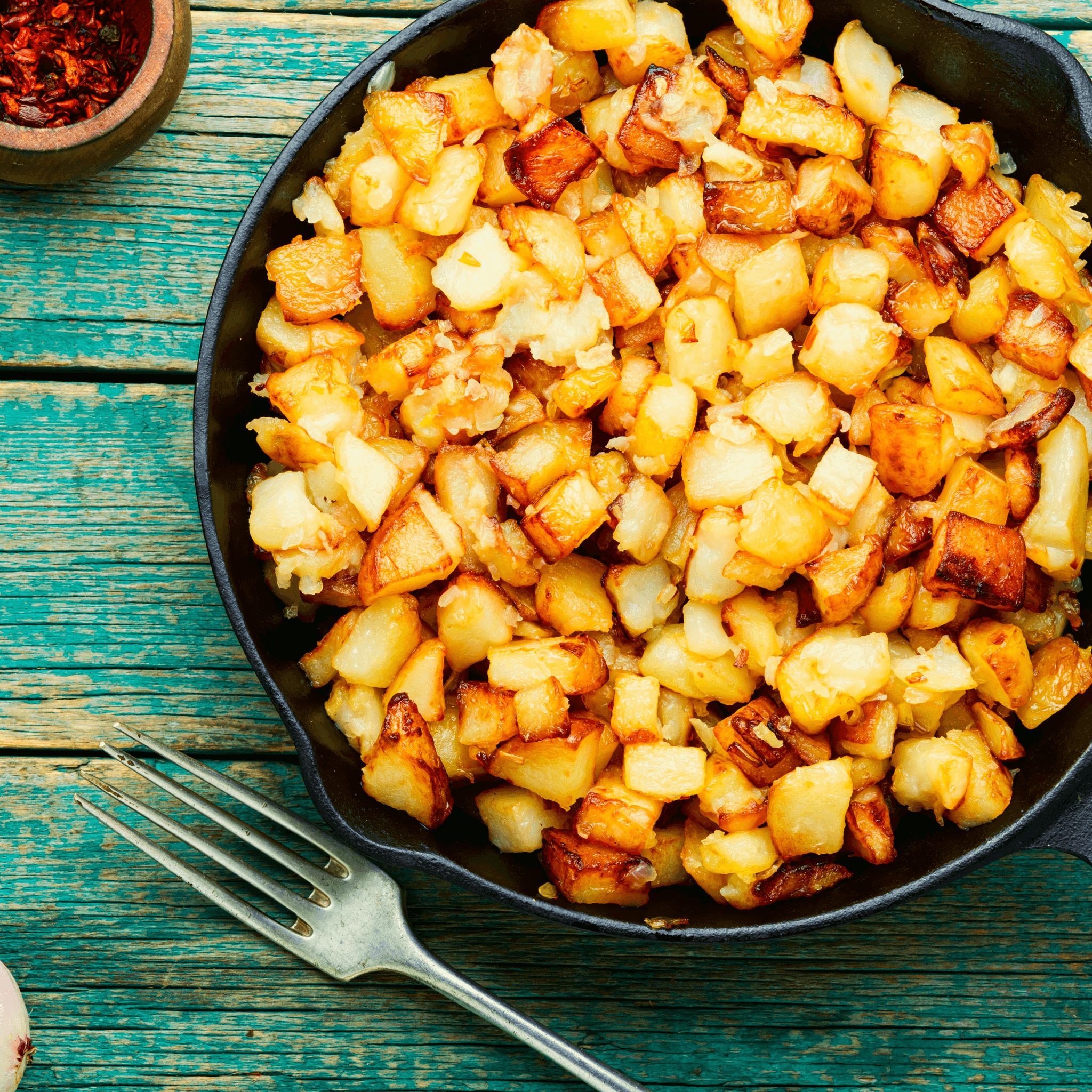 Roasted potatoes.