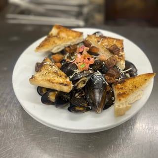 Wild blue mussels