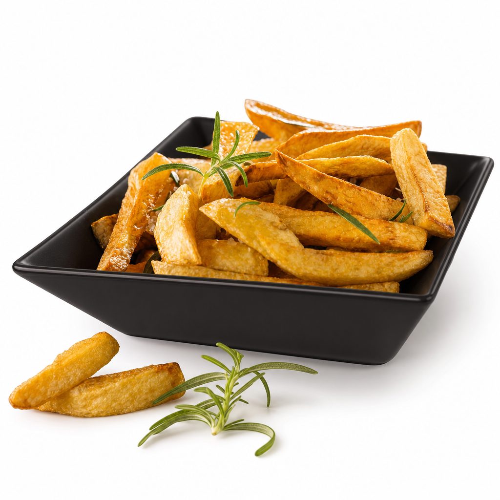 Hand-cut fries.