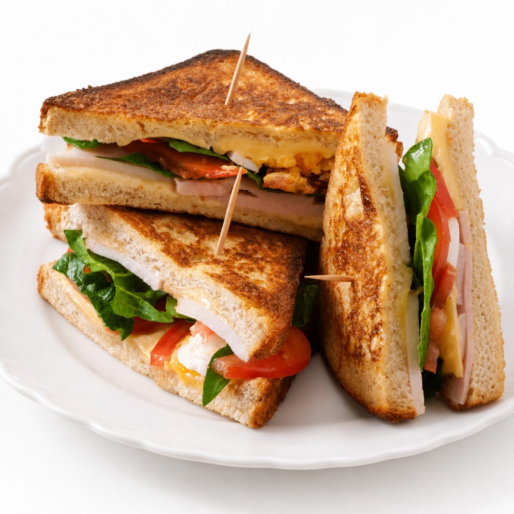 Main street club sandwich.