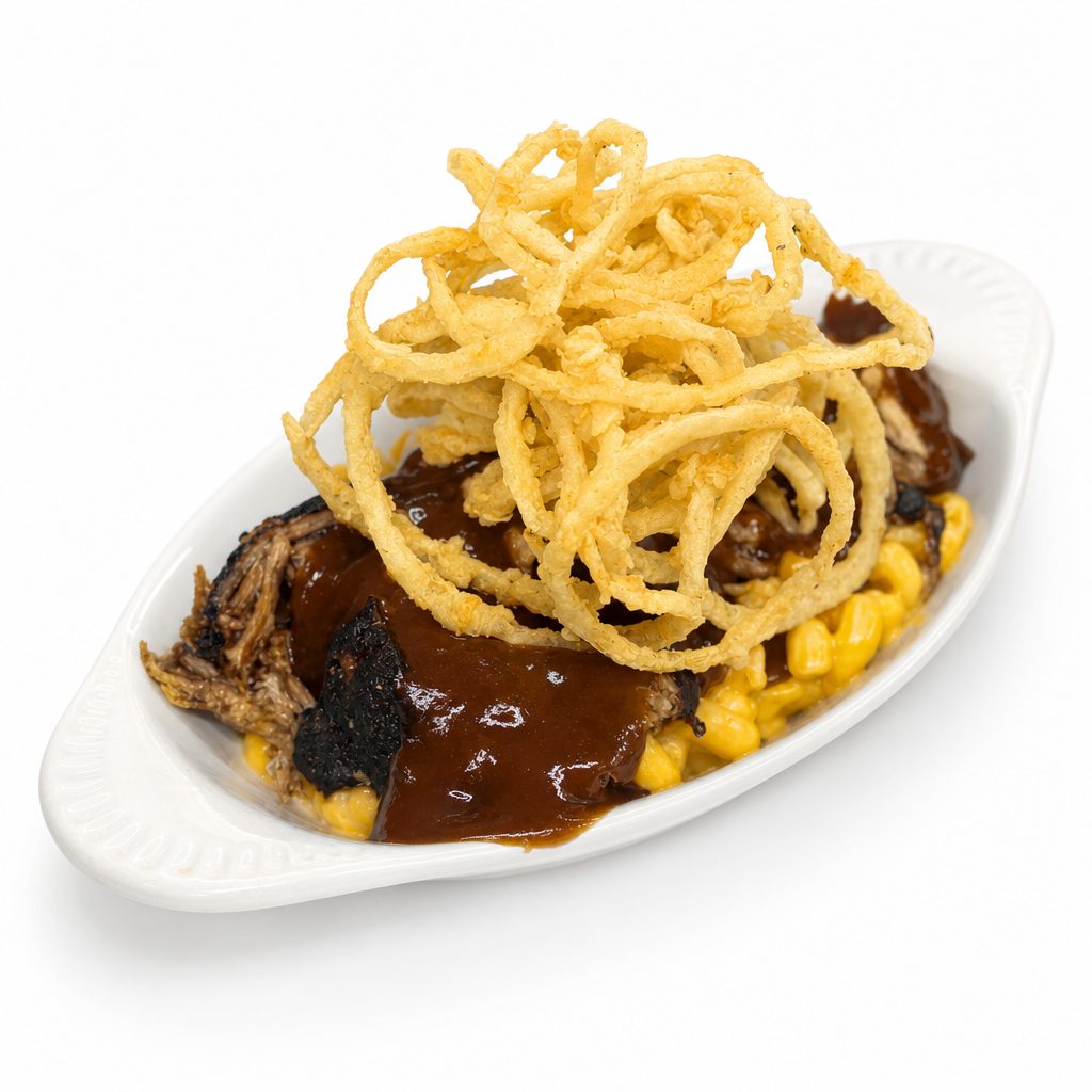 Pork and Mac Stack.