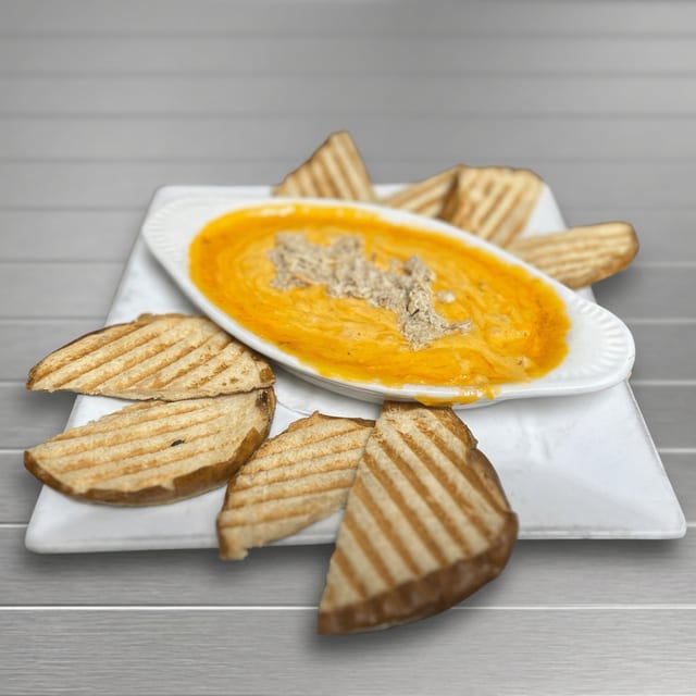 Crab and pimento dip.